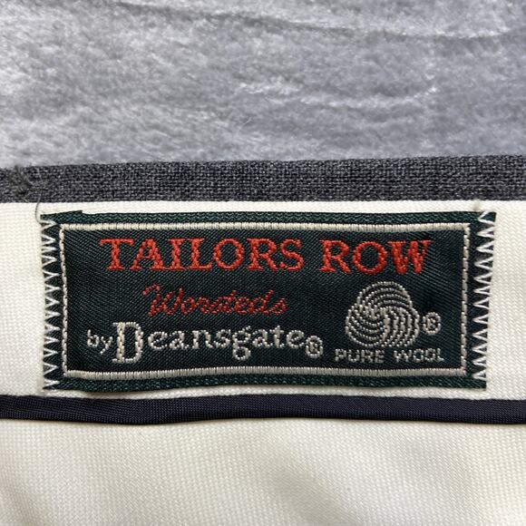 Vintage Tailors Row By Deansgate Worsted Wool Cuffed Pants Men’s Size 38x37 Gray - Picture 10 of 11